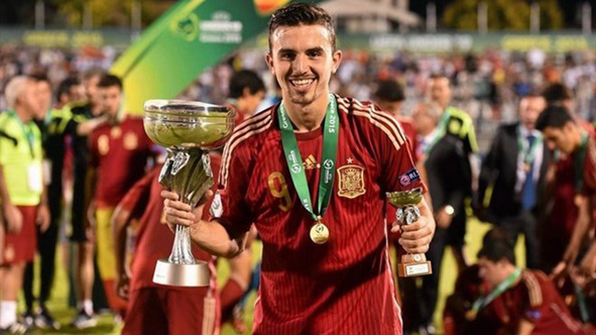 Borja Mayoral góp công đưa U19 Tây Ban Nha lên ngôi vô địch. (Nguồn: AFP)