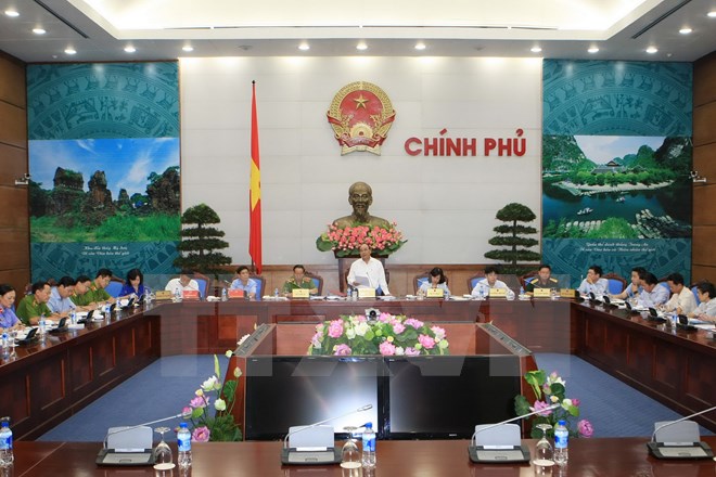 Phó Thủ tướng Nguyễn Xuân Phúc chủ trì cuộc họp Hội đồng Tư vấn đặc xá Trung ương 2015. (Ảnh: Doãn Tuấn/TTXVN)