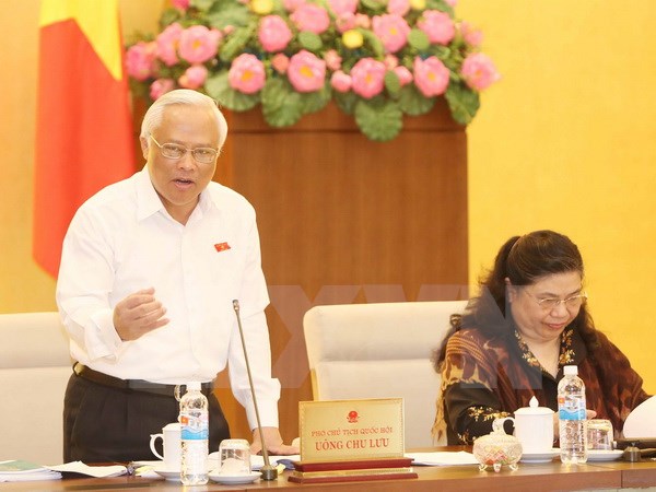 Phó Chủ tịch Quốc hội Uông Chu Lưu phát biểu ý kiến. (Ảnh: Phương Hoa/TTXVN)