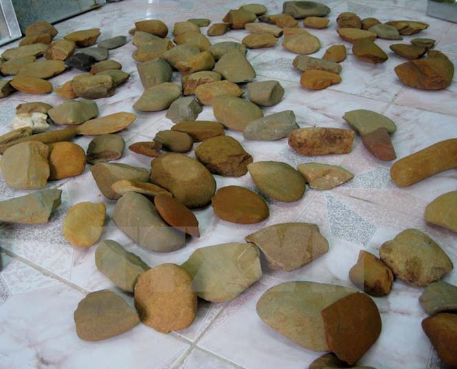 Công cụ lao động bằng đá của người tiền sử được phát hiện ở di chỉ Sủa Cán Tỷ, Cao nguyên Đồng Văn, Hà Giang. Ảnh minh họa. (Nguồn: TTXVN)