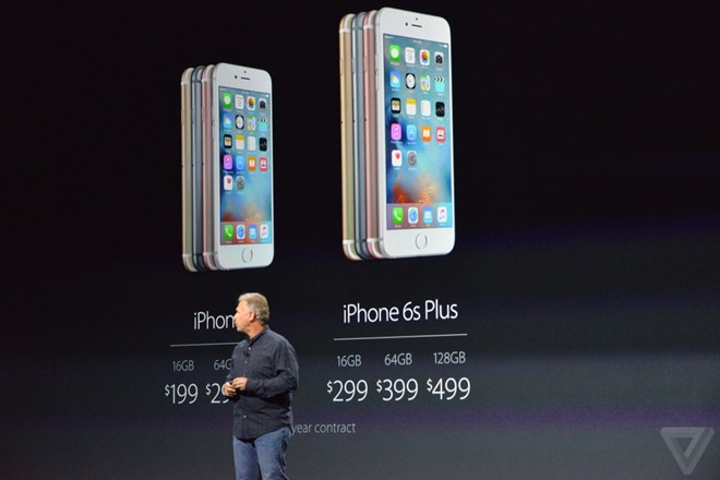 Giá của iPhone 6s và 6S Plus