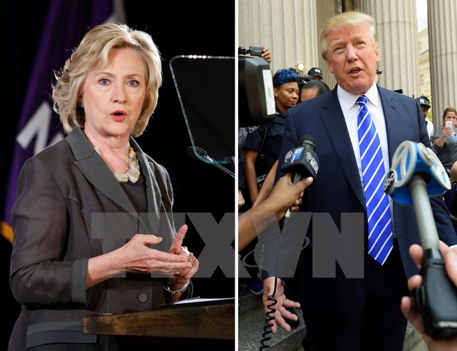 Hai ứng viên Hillary Clinton và Donald Trump. (Nguồn: AFP/TTXVN)