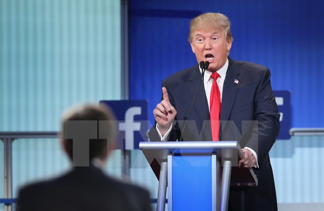 Ứng cử viên Donald Trump phát biểu trong cuộc tranh luận tại Cleveland, bang Ohio ngày 6/8. (Nguồn: AFP/TTXVN)