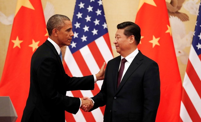 Chủ tịch Trung Quốc Tập Cận Bình và Tổng thống Mỹ Barack Obama. (Ảnh: Reuters)