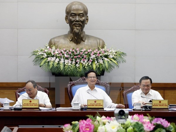 Thủ tướng Nguyễn Tấn Dũng chủ trì Phiên họp Chính phủ thường kỳ tháng 9. (Ảnh: Đức Tám/TTXVN)