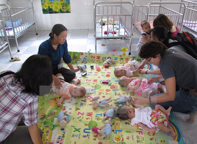 Bệnh nhân AIDS tại Trung tâm Linh Xuân, Thành phố Hồ Chí Minh. (Ảnh: Phương Vy/TTXVN)
