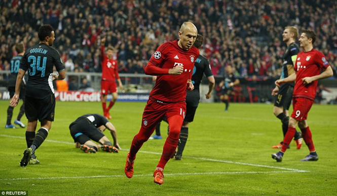 Bayern thắng hủy diệt Arsenal. (Nguồn: Reuters)