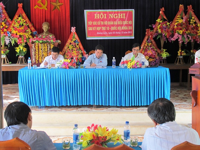  Đoàn đại biểu Quốc hội tỉnh tiếp xúc cử tri tại huyện Quảng Trạch 