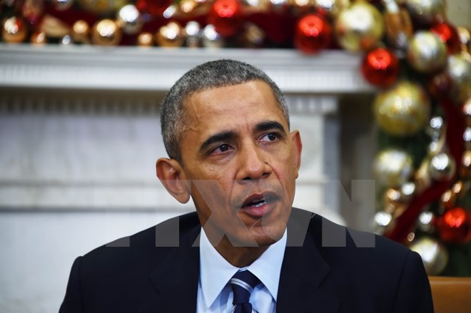Tổng thống Mỹ Barack Obama phát biểu tại Nhà Trắng ngày 3-12. (Ảnh: AFP/TTXVN)