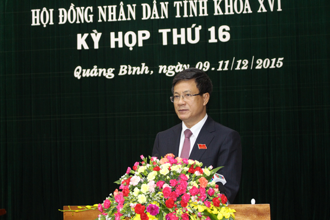  Đồng chí Lương Ngọc Bính, Ủy viên Trung ương Đảng, Chủ tịch HĐND tỉnh phát biểu kết luận tại kỳ họp.