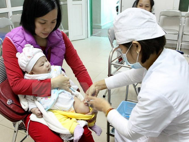 Trạm y tế phường Trương Định, quận Hai Bà Trưng là một trong 577 điểm tiêm chủng mở rộng của Hà Nội luôn đảm bảo quy trình an toàn tiêm chủng. (Ảnh: Dương Ngọc/TTXVN)
