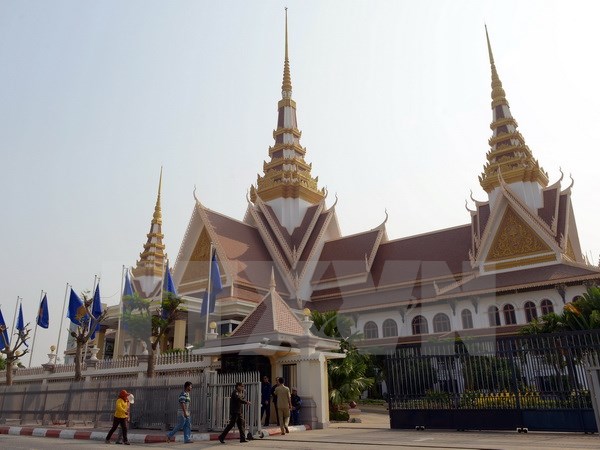 Quang cảnh tòa nhà Quốc hội Campuchia ở thủ đô Phnom Penh ngày 19-3. (Nguồn: AFP/TTXVN)