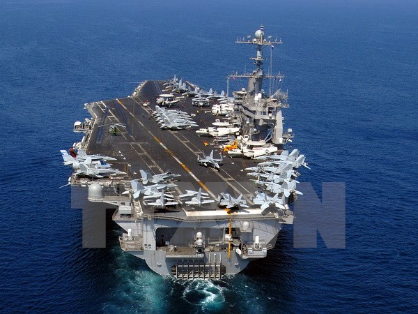 Tàu sân bay USS John C. Stennis của Mỹ. (Nguồn: AFP/TTXVN)