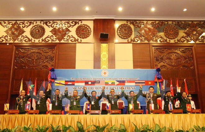 Tư lệnh lực lượng quốc phòng các nước ASEAN tại Hội nghị ACDFIM-13. (Ảnh: Phạm Kiên/Vietnam+)