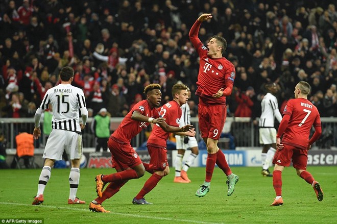 Bayern Munich giành vé vào tứ kết Champions League. (Nguồn: AFP/Getty Images)
