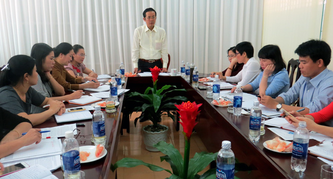 Đồng chí Trần Công Thuật, Phó Bí thư Thường trực Tỉnh ủy phát biểu kết luận buổi làm việc.