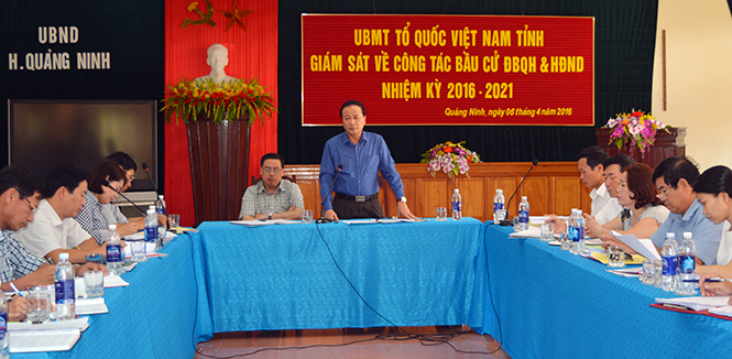 Đồng chí Trần Văn Tuân, Ủy viên Ban Thường vụ Tỉnh ủy, Chủ tịch Ủy ban MTTQVN tỉnh kết luận tại buổi giám sát.