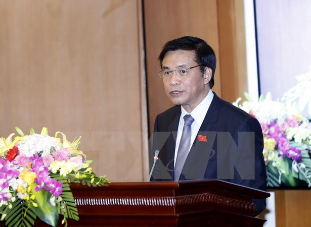 Ông Nguyễn Hạnh Phúc phát biểu tại cuộc họp báo. (Ảnh: An Đăng​/TTXVN)