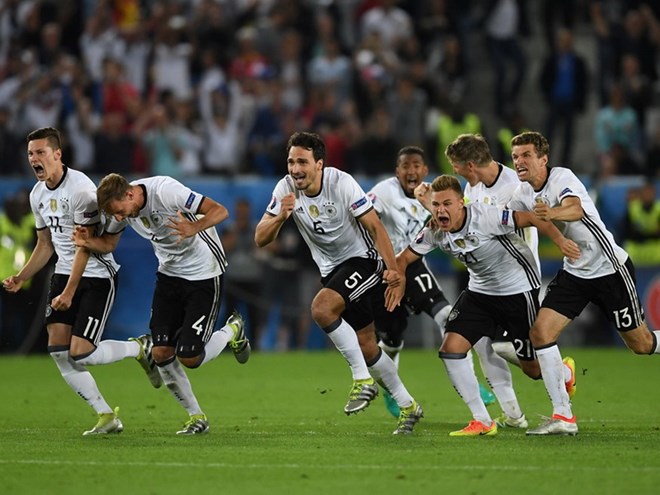Niềm vui của các cầu thủ Đức. (Nguồn: Getty Images)