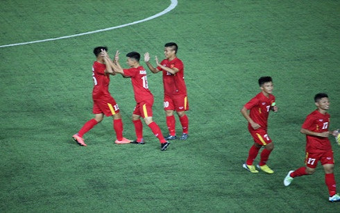  U16 Việt Nam sẽ gặp chủ nhà U16 Campuchia ở bán kết. (Ảnh: VFF).