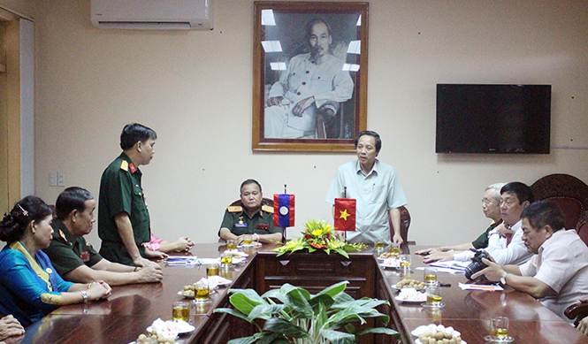 Đồng chí Hoàng Đăng Quang, Ủy viên Trung ương Đảng, Bí thư Tỉnh ủy, Chủ tịch HĐND tỉnh phát biểu tại buổi tiếp.