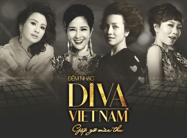 Bốn diva nhạc Việt đương thời tái hợp trong đêm 'gặp gỡ mùa Thu.' (Ảnh: Huyền Trang)