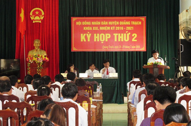 Kỳ họp thứ 2, HĐND huyện Quảng Trạch khóa XIX, nhiệm kỳ 2016 -2021