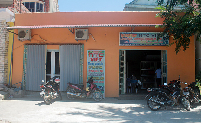 Cơ sở kinh doanh, buôn bán, sửa chữa vi tính HTC Việt của Nguyễn Thành Công tại xã Thanh Trạch.