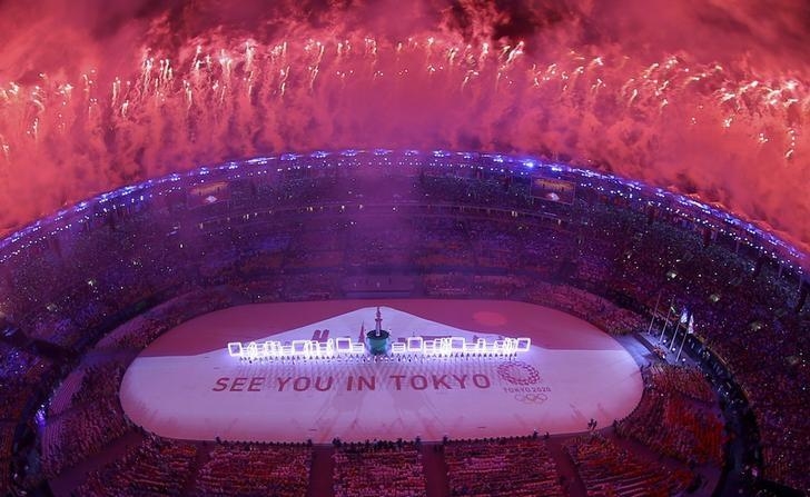 Màn trình diễn pháo hoa tại lễ bế mạc Olympic Rio 2016. (Ảnh: Reuters)