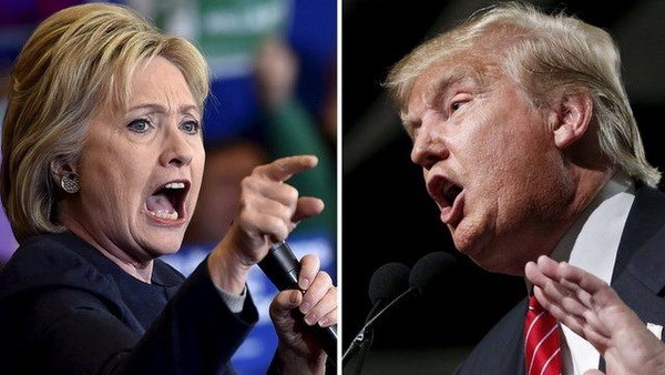 Hai ứng cử viên Hillary Clinton và Donald Trump. (Nguồn: BBC)
