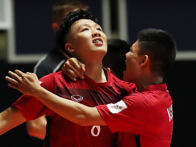 Tuyển Futsal Việt Nam đã gây bất ngờ tại giải thế giới. (Nguồn: Getty Images)