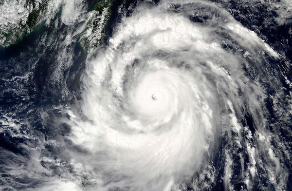 Ảnh chụp vệ tinh siêu bão Meranti. (Nguồn: Getty)