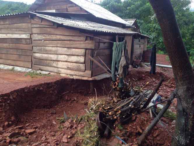 Thiệt hại do mưa lũ tại xã Dân Hóa
