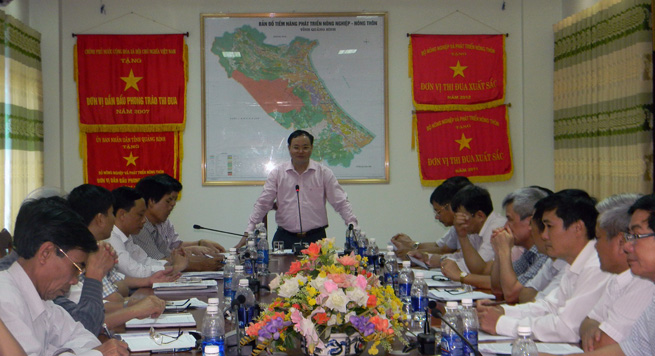 Phó Chủ tịch UBND tỉnh Lê Minh Ngân phát biểu chỉ đạo tại buổi làm việc