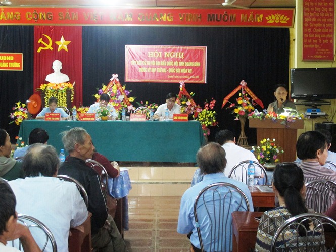 Đoàn Đại biểu Quốc hội tỉnh tiếp xúc với cử tri huyện Quảng Trạch tại xã Quảng Trường