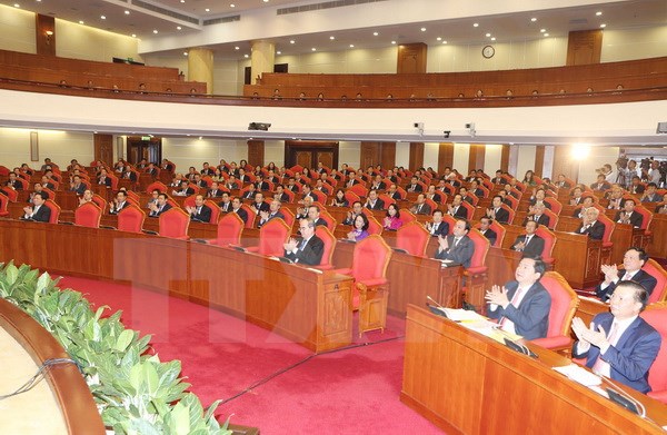 Lãnh đạo Đảng, Nhà nước và các đại biểu dự khai mạc Hội nghị. (Ảnh: Trí Dũng/TTXVN)