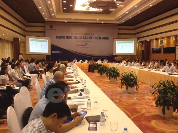 Diễn đàn Kinh tế Việt Nam 2016, chủ đề “Thách thức tái cơ cấu và triển vọng, ” ngày 12-10. (Ảnh: PV/Vietnam+)