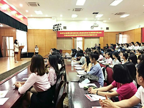 Một trong những buổi hội thảo cho sinh viên về tuyển dụng Nhân sự toàn cầu của tập đoàn trong năm 2016.