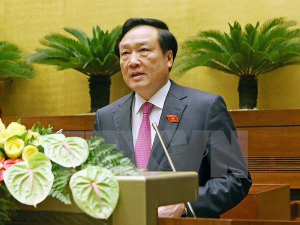 Chánh án Tòa án Nhân dân Tối cao Nguyễn Hòa Bình. (Ảnh: Nhan Sáng/TTXVN)