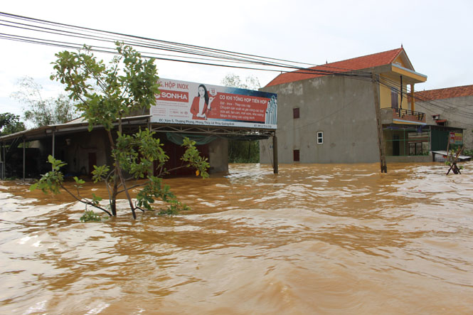 Ngập lụt tại xã An Thủy.