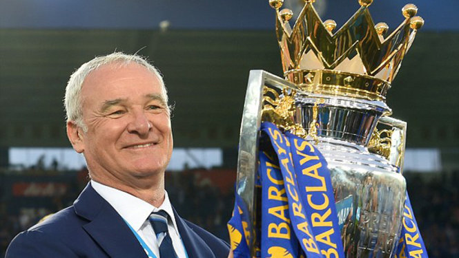 HLV Ranieri và chức vô địch Premier League cùng Leicester ở mùa giải vừa qua. Ảnh: Getty Images