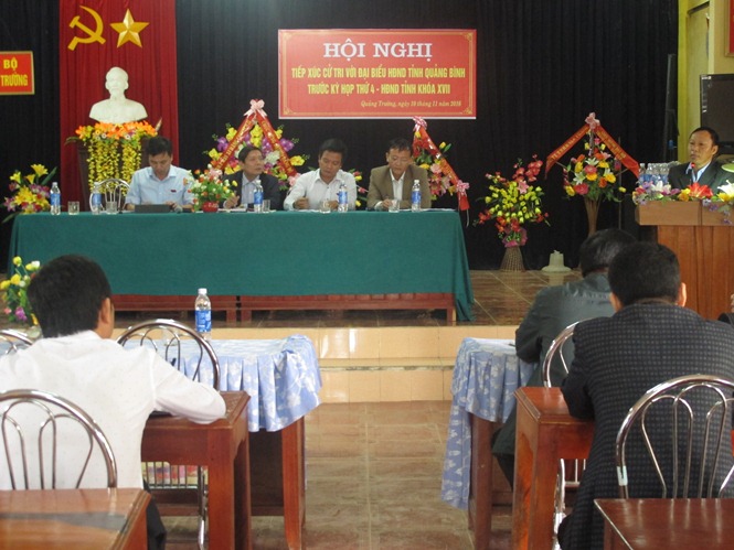  Đại biểu HĐND tỉnh tiếp xúc với cử tri huyện Quảng Trạch tại xã Quảng Trường
