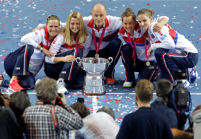  Đội tuyển CH Czech đăng quang chức vô địch Fed Cup 2016. Ảnh: REUTERS