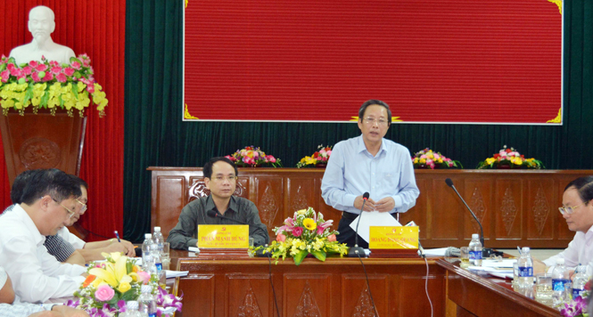 Đồng chí Hoàng Đăng Quang, Ủy viên Trung ương Đảng, Bí thư Tỉnh ủy, Chủ tịch HĐND tỉnh kết luận tại hội nghị.
