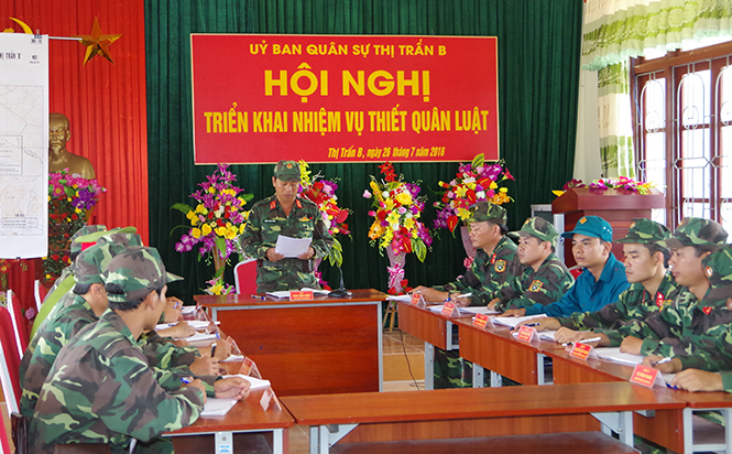 LLVT huyện Minh Hóa thực hành diễn tập khu vực phòng thủ năm 2016.