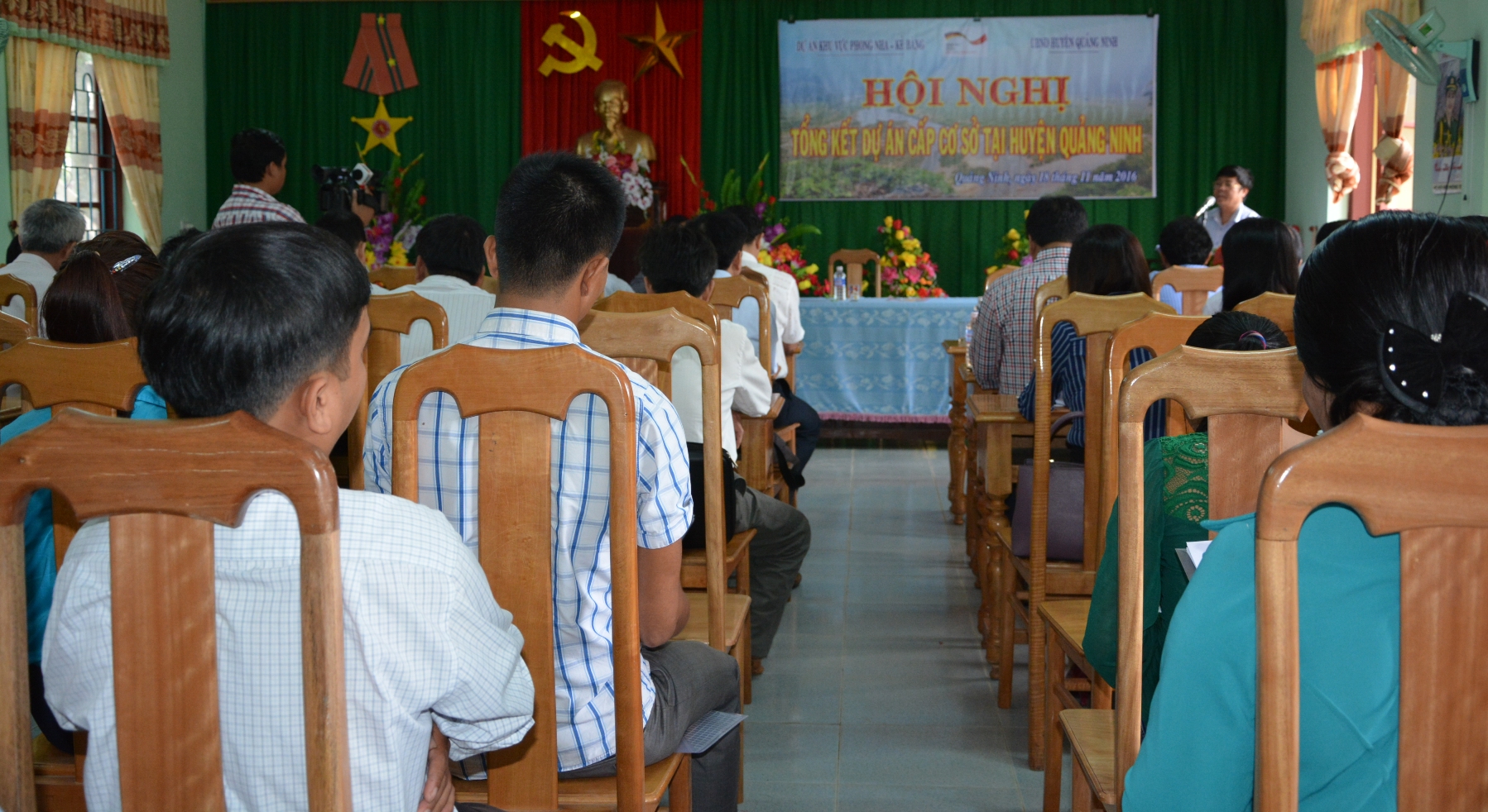 Hội nghị tổng kết dự án cấp cơ sở tại huyện Quảng Ninh.