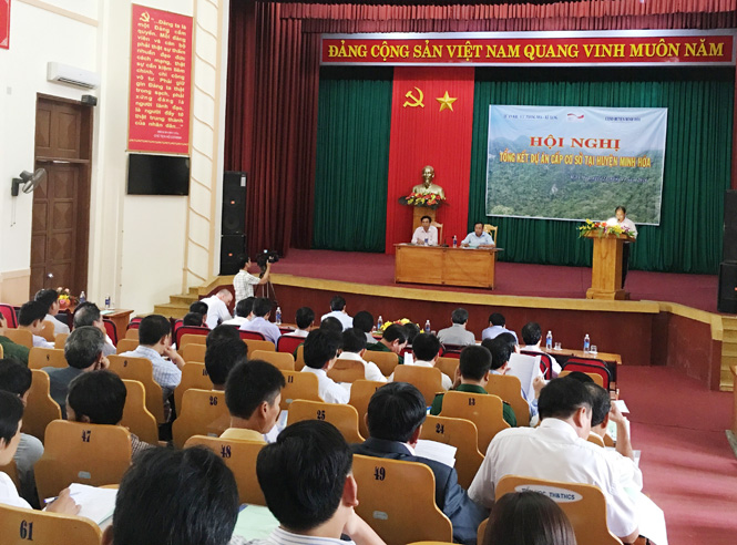 Hội nghị tổng kết dự án PN-KB trên địa bàn huyện Minh Hóa.