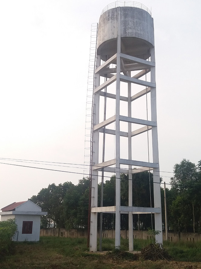 Công trình nước sạch phục vụ dân sinh tại thôn Xuân Bồ đã hoàn thành và sắp đi vào sử dụng.