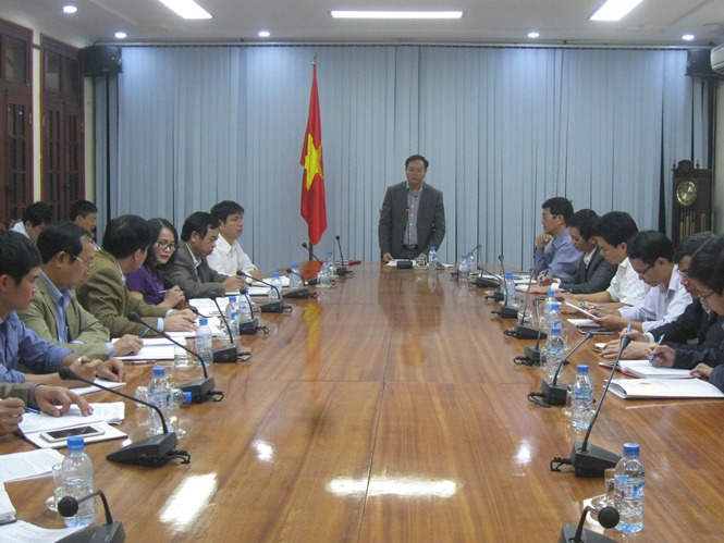 Đồng chí Lê Minh Ngân, Phó Chủ tịch UBND tỉnh phát biểu tại buổi làm việc