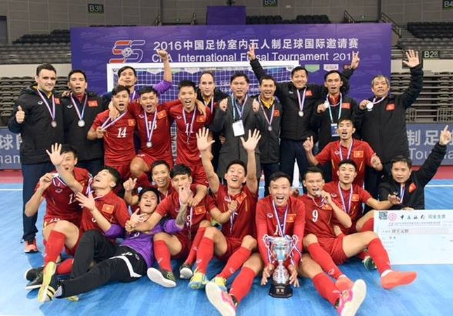 Tuyển Futsal Việt Nam giành ngôi á quân. (Nguồn: Futsal Vietnam)